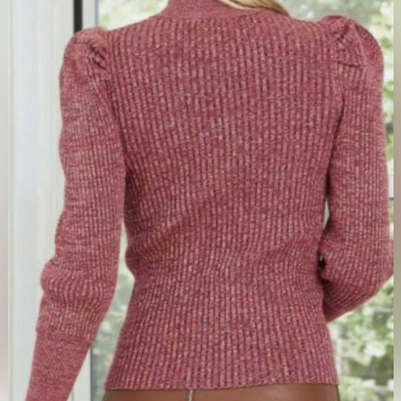 Women's High Neck Pullover Sweater - Who What Wear Wine Red - Picture 3 of 7